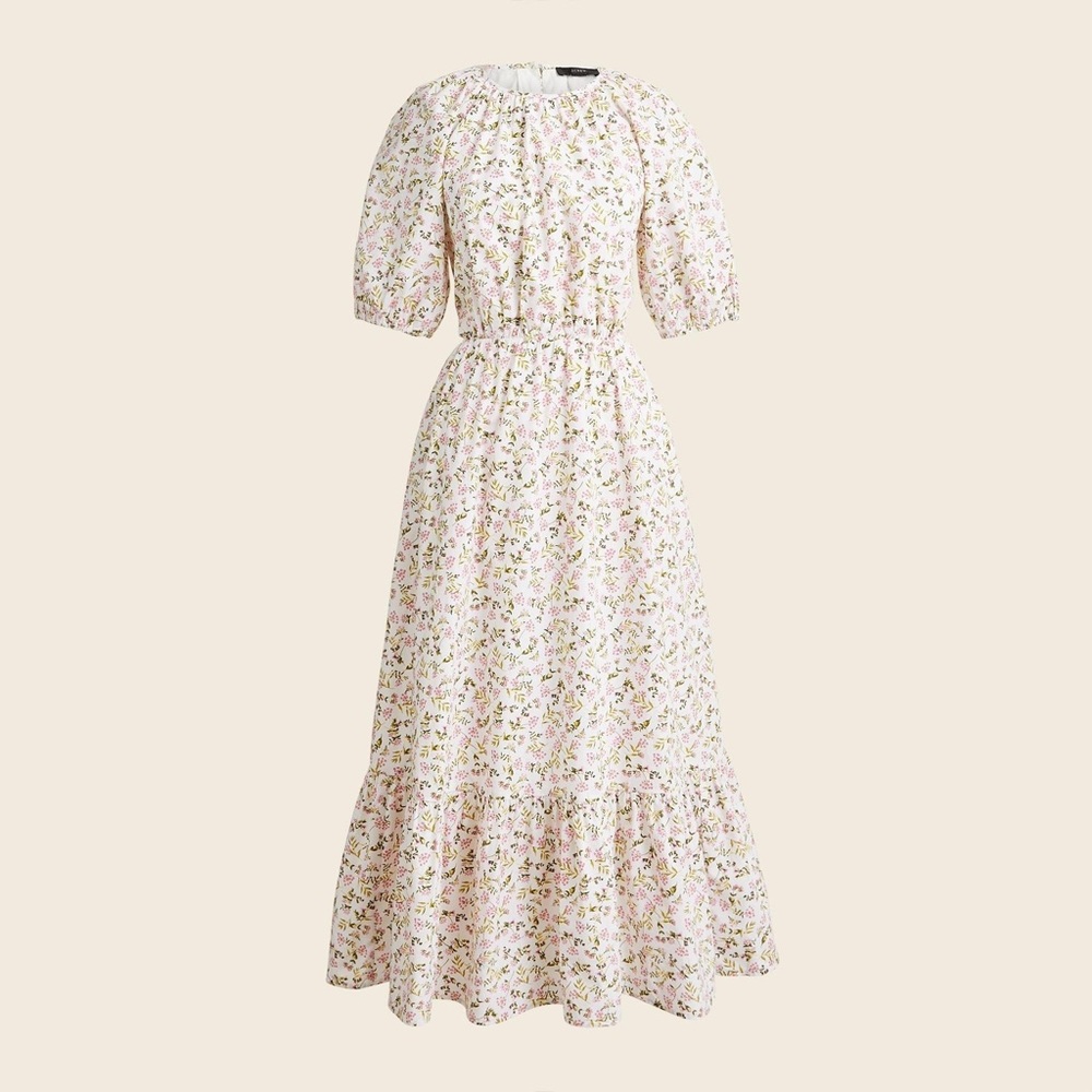 NWT J. Crew Side-Cutout Cotton Poplin Dress in Meadow Floral
